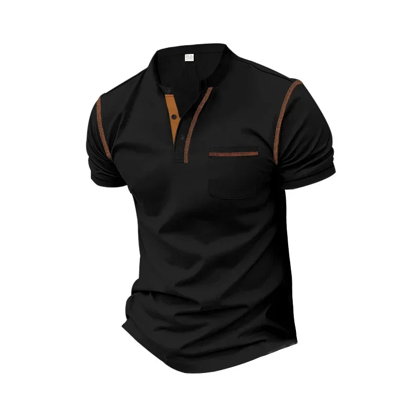 Summer Fashion Casual Short-sleeved Polo Shirt for Men Polo Simple Bre