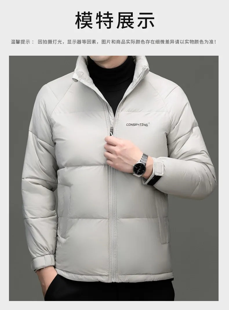 Top Grade Designer New Brand Men Parka Jacket Casual Fashion Hooded Pu