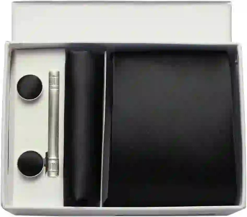 Men's Silk Tie Solid Red Blue Tie Cufflinks Gift box Formal Ties For M
