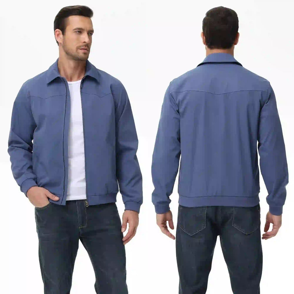Men's Business Casua Jacket, Autumn Winter Windbreaker Waterproof Warm
