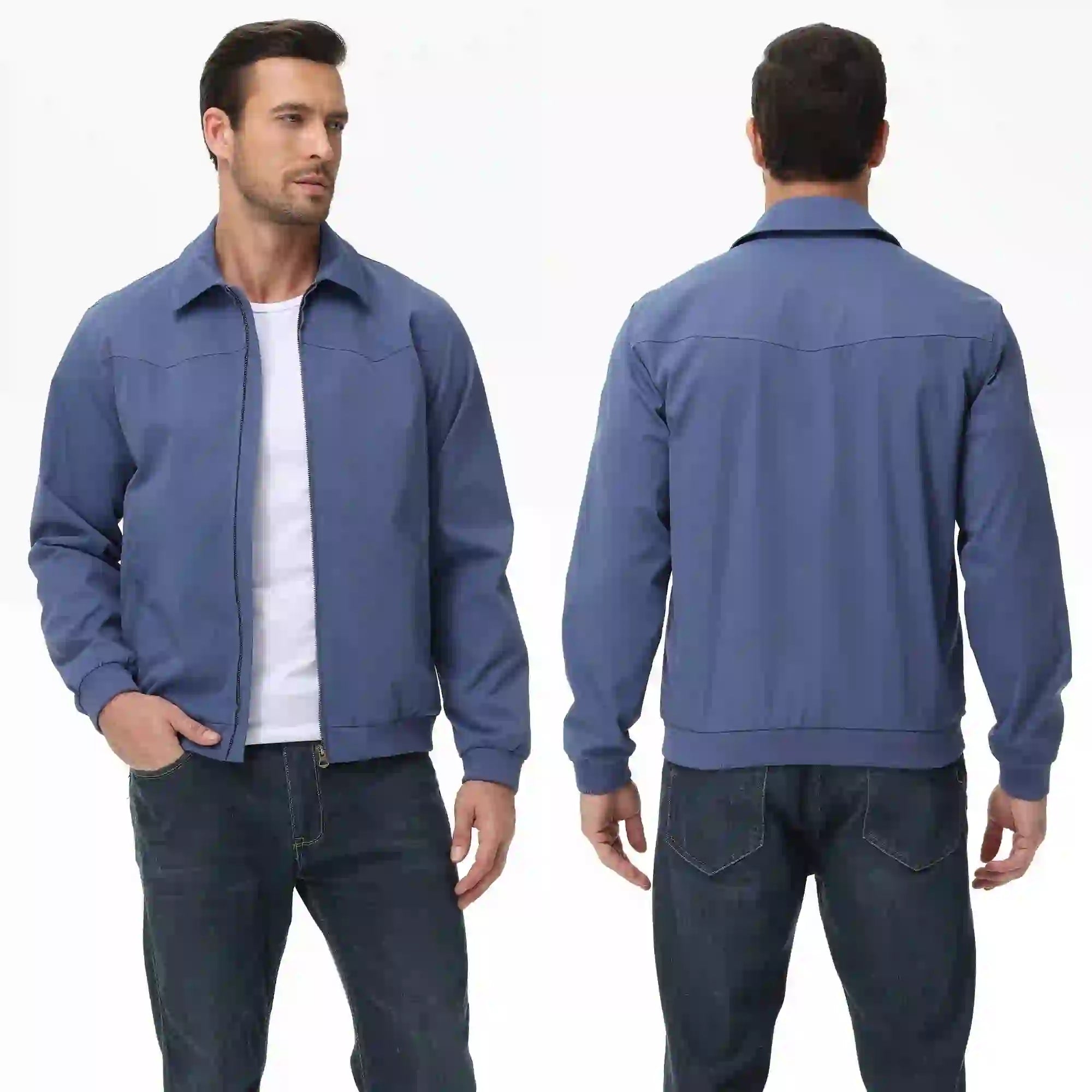 Men's Business Casua Jacket, Autumn Winter Windbreaker Waterproof Warm