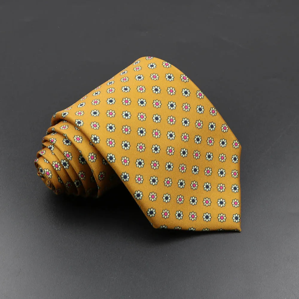 Men's Fashion Silk Tie 7. Soft Novelty Tie Blue Green Orange Color Tie