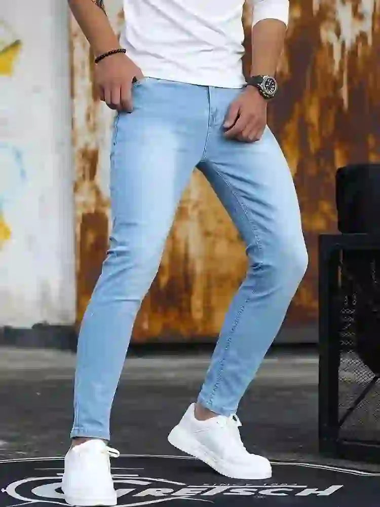 2025 Mens Slim Fit Classic Skinny Jeans Casual Street Style Comfortable Casual Mens Skinny Jeans Male Slim Fit Pencil Denim