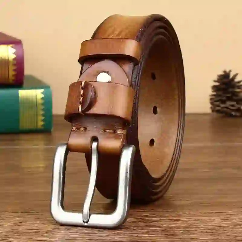 Men's belts Top Cowhide Full Match Casual Jeans Vintage Luxury High Qu