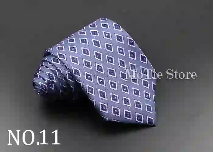 Men's Fashion Silk Tie 7. Soft Novelty Tie Blue Green Orange Color Tie