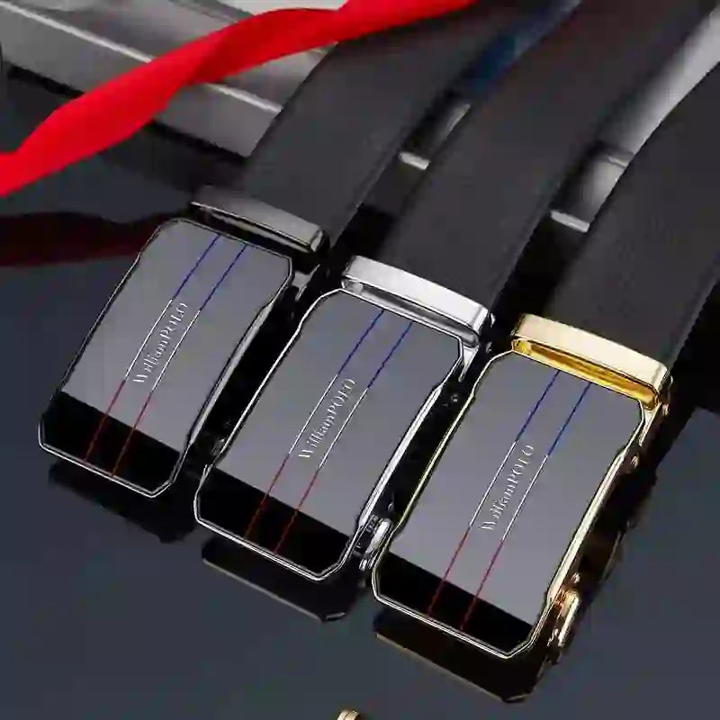 Men's belt automatic buckle Leather Automatic buckle men's leather bel
