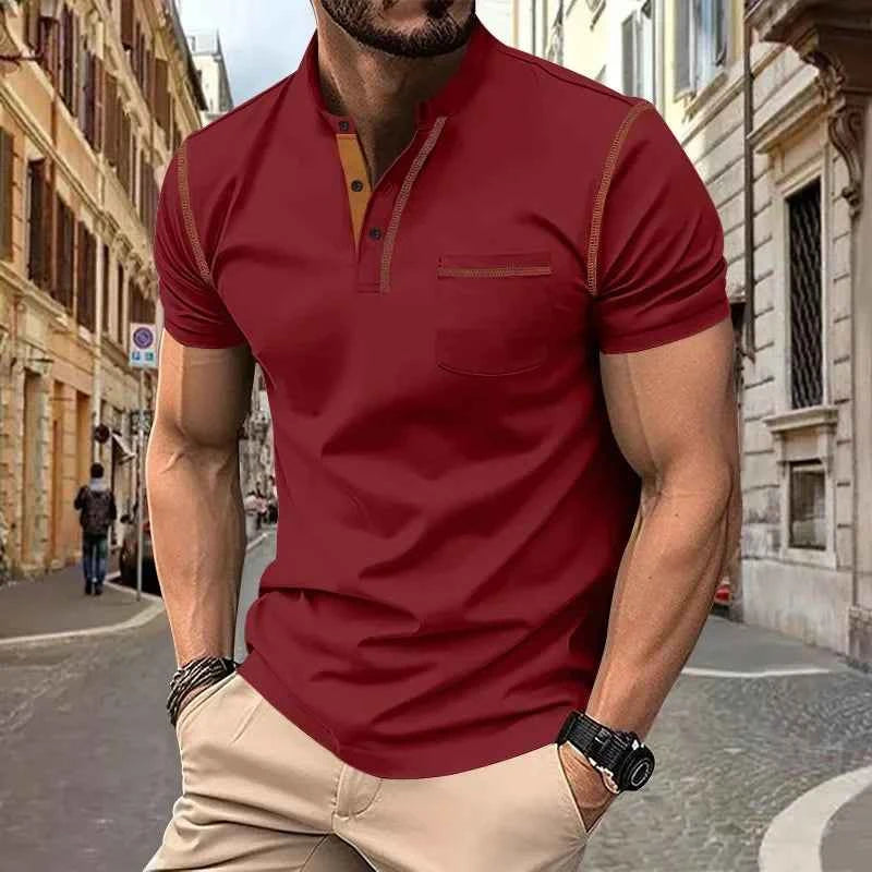 Summer Fashion Casual Short-sleeved Polo Shirt for Men Polo Simple Breathable Comfortable Top for Men Mens T Shirts