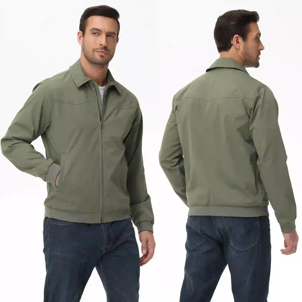 Men's Business Casua Jacket, Autumn Winter Windbreaker Waterproof Warm