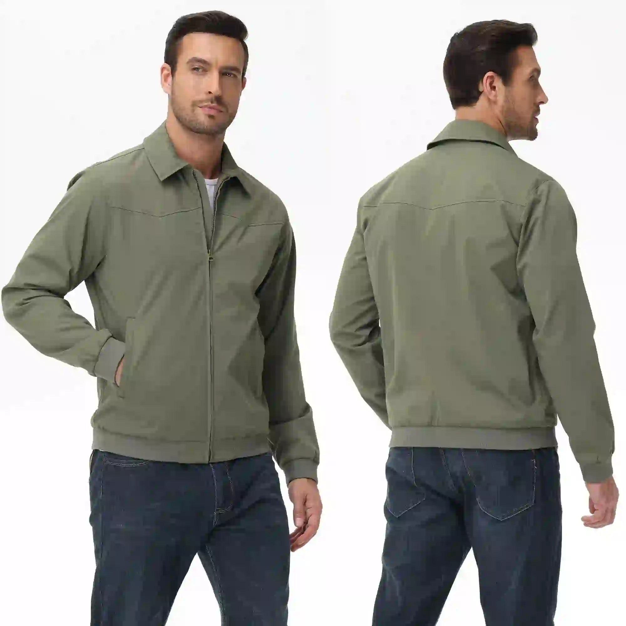 Men's Business Casua Jacket, Autumn Winter Windbreaker Waterproof Warm