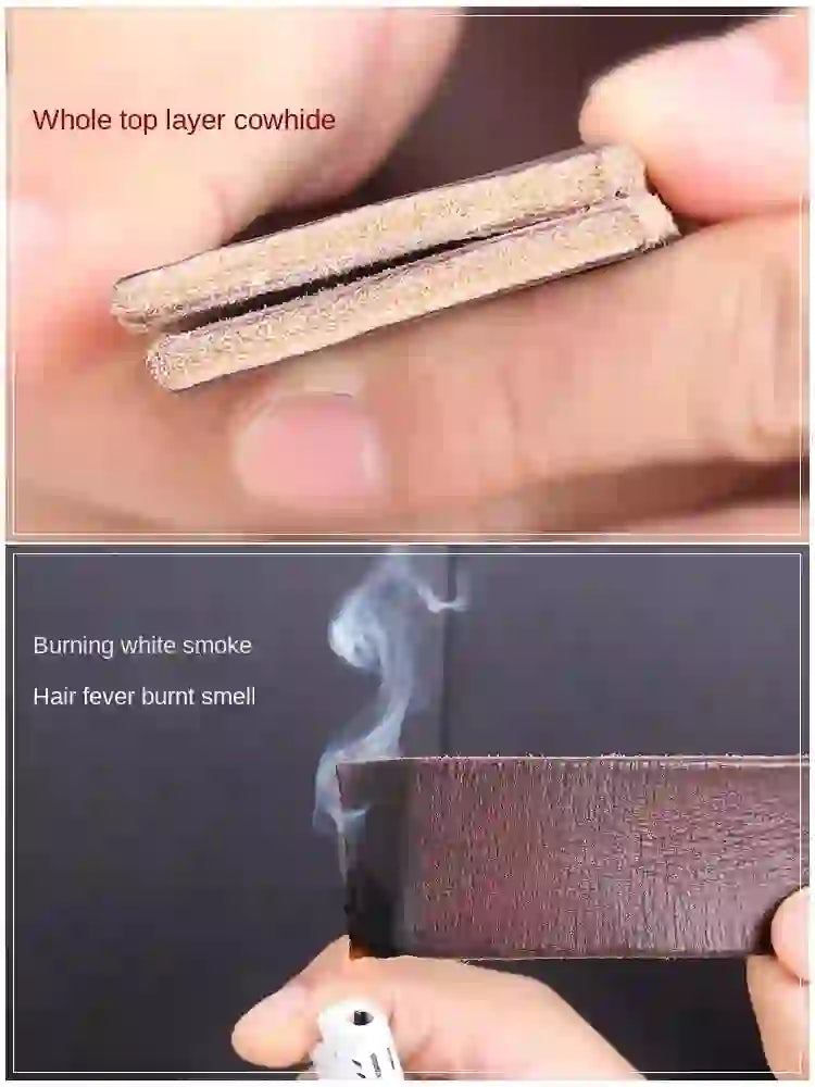 Belt men's genuine leather pin buckle men's leather belt business midd