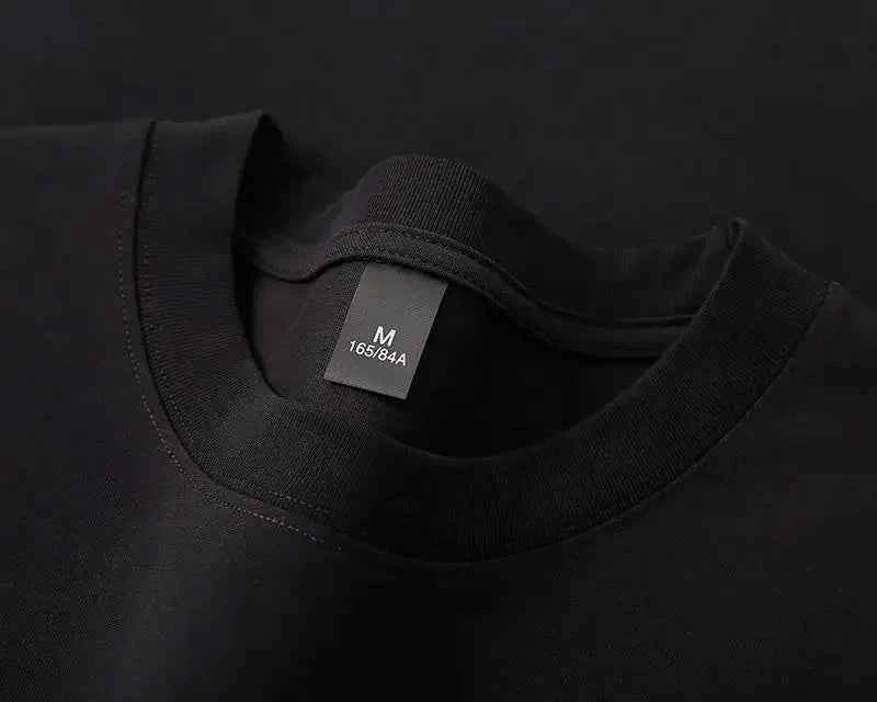 Cotton 600G Heavyweight Pure Cotton Short Sleeved T-shirt for Men and Women Half Sleeved Summer Solid Color Thick Loose T-shirt
