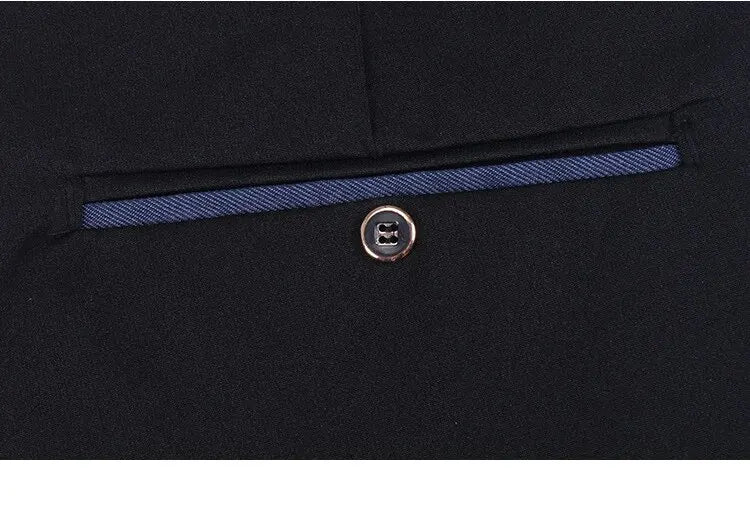 Men's Elastic Straight Pants Business Casual Long Suit Pants Male Form