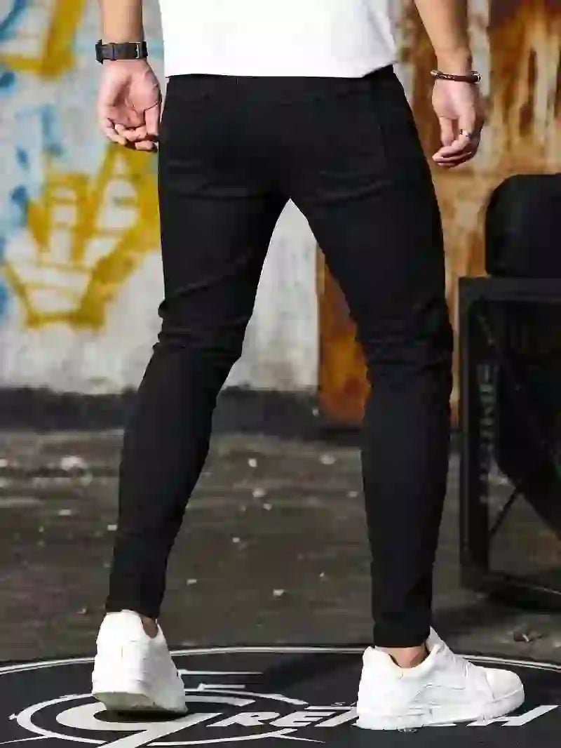 2025 Mens Slim Fit Classic Skinny Jeans Casual Street Style Comfortable Casual Mens Skinny Jeans Male Slim Fit Pencil Denim