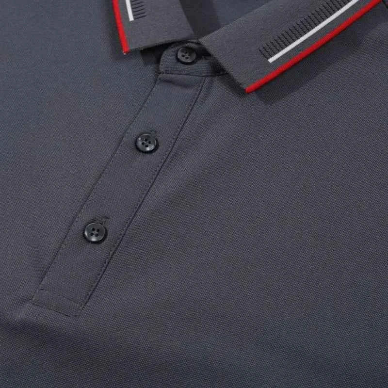 Men's POLO T-shirt Short sleeve shirt 5XL high stretch ice silk summer business casual non-ironing solid color anti-wrinkle