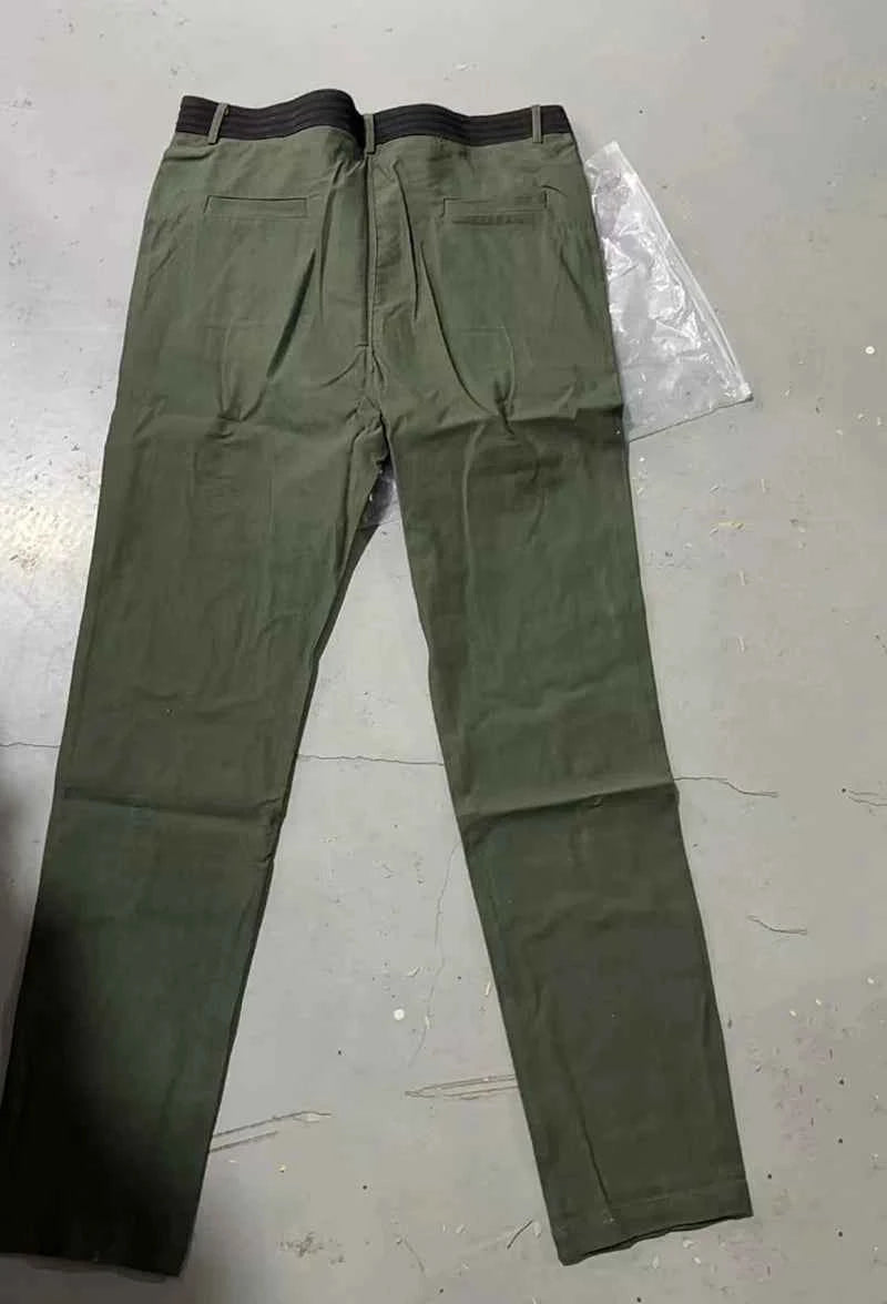 New Men's Casual Work Pants Business Cotton Trousers Spring Autumn Solid Color Pants Elegant Slim Fit Versatile Long Pants Male