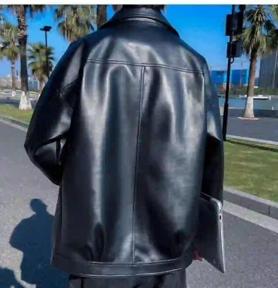 Coat New In Men's Suit Jackets Spring Autumn Male Leather Blazer Fashionable Fashion 2024 Luxury Designer Korean Style Clothes