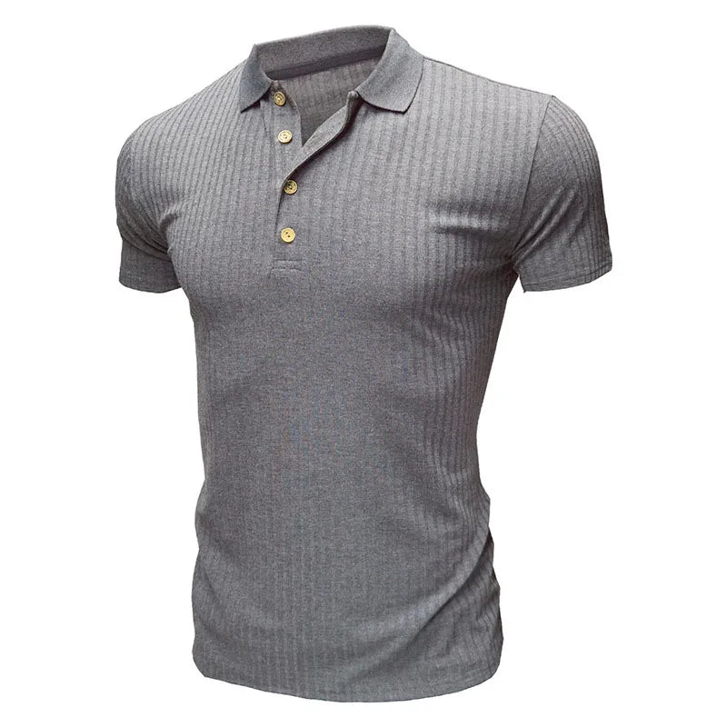 Men's Polo Shirts Summer Casual Short Sleeve Knitted Men's Shirts Polo
