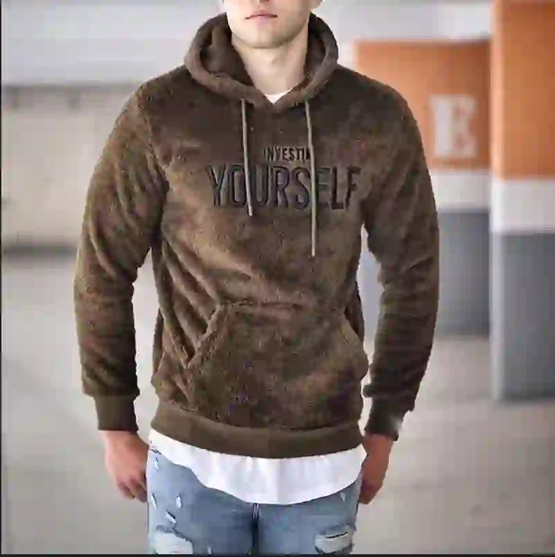 Embroidered men's hoodie casual and personalized hoodie fashionable lo